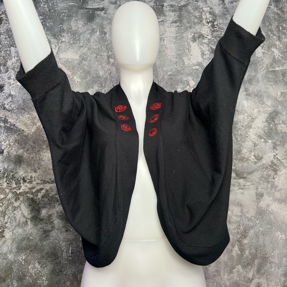 Too Fast Brand spiderweb Rose batwing - Picture 2 of 8